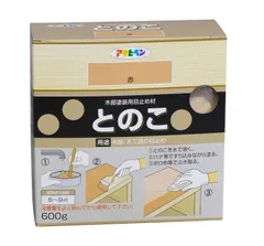 新品 アサヒペン(Asahipen) とのこ 赤 600g 木部用 目止め材 日本製