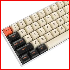 GK61 ゲーミングメカニカルキーボード用 / / 64 150 60% 軸 MX カスタムキーキャップ、Cherry/Gateron キーのダブルショットキーキャップセット ASA carbon Large
