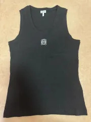loewe タンクトップ　黒　Lサイズ　ブラック Anagram tank top in cotton Black - LOEWE