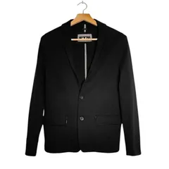 【シンプルデザイン】 ジャケット｜Mサイズ相当｜レディース｜ブラック｜軽量素材／ポリエステル混