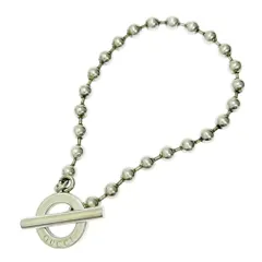 中古】GUCCI グッチ シルバー ボールチェーン トグル