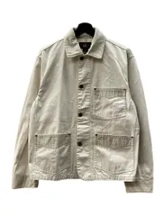 90s RRL ラルフローレン　HBT ワークジャケット USA製 90s RRL Hickory Stripe Cotton Work Jacket 紺 L 三ツ星