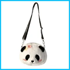 パンダショルダーバッグ女性ぬいぐるみパンダクロスボディバッグ漫画調節可能なストラップファッションぬいぐるみバッグバッグ夏休み用 [Freneci]