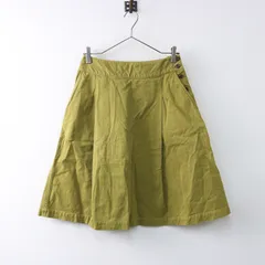 エムエイチエル マーガレットハウエル MHL. MARGARET HOWELL コットンリネンウールタックスカート 1/カーキフレア【2400014345742】