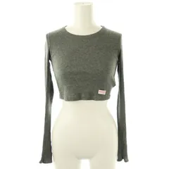 アレキサンダーワン ALEXANDER WANG クロップドクルーネックリブTシャツ カットソー 長袖 XS グレー /AT ■OSのサムネイル