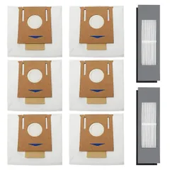 【人気商品】DEEBOT OZMO T8/ N8 エコバックス 掃除機 紙パック 交換用フィルター ECOVACS T8 AIVI/N8+/T9/T9+/N10 PLUS ロボット掃除機対応 消耗品アクセサリー 紙 box (6枚紙パック＋2個フィルター)のサムネイル