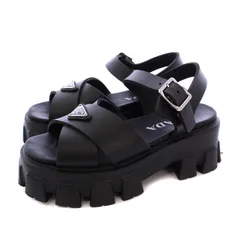 極美品✨️プラダ モノリス グルカサンダル 希少9サイズ 黒 メンズ PRADA - ☆新品 23SS プラダ モノリス グルカサンダル