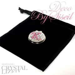 デコゴルフマーカーギフト プレゼント ラッピング無料サービス ゴルフ用品小物雑貨 女性 ゴルフマーカー スワロフスキー オーダーメイド 名入れ イニシャル ピンク ハットクリップ マグネットクリップタイプ