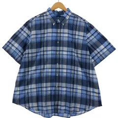 古着 ラルフローレン Ralph Lauren CLASSIC FIT クラシックフィット 半袖 ボタンダウン チェックシャツ メンズXXL相当/eaa533582