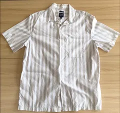 【美品】GAP ストライプ　オープンカラー　半袖シャツ　M