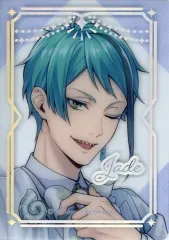 【中古】キャラカード ジェイド・リーチ(レア/オーロラ箔) 「ディズニー ツイステッドワンダーランド クリアカードコレクション(プラチナジャケットver.)」