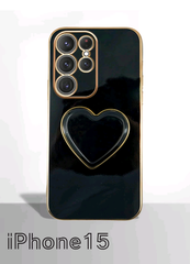 ☆iPhone15ケース　ハート型リング付☆