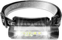 Cercano ミニヘッドライト USB充電式 3way コンパクト ネックライト 高輝度 超広角 軽量 LED 防災 防水 キャンプ 登山 ハイキング 釣り( シルバー)