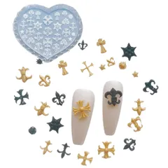 新品 【シリコンモールドA0075】十字架 錨 クロス スター クロム モールド ネイルパーツ 封入パーツ 貼り付け クロスアート アンカーネイル シェイカー デコパーツ ネイルパーツ クロムネイル 工作 ハロウィン 海 船 航海 デコパーツ
