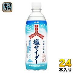アサヒ 三ツ矢 塩サイダー 500ml ペットボトル 24本入 炭酸飲料 熱中症対策 水分補給 塩分補給 カロリーゼロ