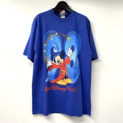 【中古】90s Disney 1998アニバーサリー ファンタジアTシャツ サイズL ブルー ディズニー[17]