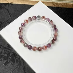 綺麗 EU製 ★スーパーセブン★パワーストーン ブレスレット 天然石 綺麗 お守り 7.8-8.3mm ZB8988