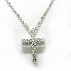 Tiffany＆Co. ネックレス クロス Pt950 プラチナ ダイヤモンド 約3.4g