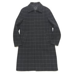 T-JACKET ティージャケット コート / ウィンドーペーン 中綿入り ステンカラーコート / バルマカーンコート ブラック / メンズ イタリア ビジネス カジュアル / 14001003