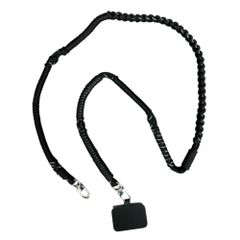 ☆ ブラック ☆ 編み込みパラコード ショルダーストラップ ショルダーストラップ 携帯 スマホショルダー 携帯ショルダー 携帯ストラップ ショルダー 首掛け 編み込みパラコード 太め バッグショルダー 携帯電話 バッグ オシャレ シンプル ネックストラップ