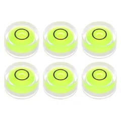 uxcell 6個 丸型バブルレベル 12x6mm ミニ円形ブルズアイ水準器 カメラ三脚 望遠鏡 ワークショップ ターンテーブル 写真フレーム 水平出し用 緑