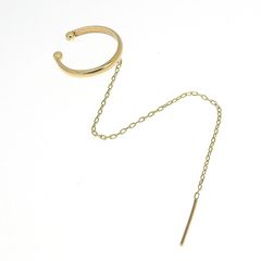 イヤーカフ K10YG 10金 イエローゴールド 2WAY アメリカンピアス アクセサリー