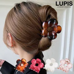 ヘアアクセサリー ヘアクリップ バンスクリップ フラワー 花 ガーリーまとめ髪 ヘアアレンジ ルピス v2442