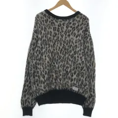 【中古】WACKO MARIA レオパードモヘアニット M ベージュ ワコマリア[10]