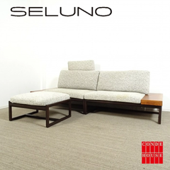 ◾︎SELUNO◾︎ 【展示良品】CONDEHOUSE カンディハウス  SESTINA LUX / セスティナ ラックス 3人掛けソファ & オットマン / ファブリック 92万 v518s