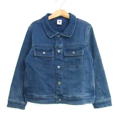 プチバトー デニムジャケット アウター Gジャン ストレッチ キッズ 男の子用 128cmサイズ ブルー PETIT BATEAU 【中古】のサムネイル