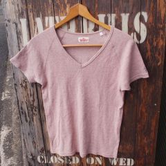 【Hollywood Ranch Market】 ハリウッドランチマーケット ハリラン 聖林公司 ストレッチフライス Vネック 無地 Tシャツ  2 (M)