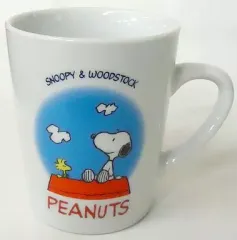 【中古】マグカップ・湯のみ(キャラクター) スヌーピー＆ウッドストック マグカップ 「セブンイレブン×スヌーピーキャンペーン」 2005年9月 ポイント交換景品