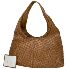 ボッテガヴェネタ BOTTEGAVENETA イントレチャート ハンドバッグ カンパーナ ワンショルダー ナッパ ハンドバッグ レザー ブラウン 145552 レディース 【中古】