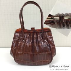 希少 珍品 美品】ビンテージ 亀革xベッコウ ハンドバッグ - メルカリ