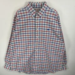 古着 ブルックスブラザーズ Brooks Brothers 長袖シャツ ボタンダウンシャツ ワンポイント ロゴ 刺繍 大きいサイズ XL  ホワイト系 チェック メンズ