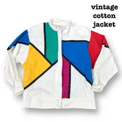 vintage コットン ジャケット ブルゾン アメリカ製 size14 USA ヴィンテージ ビンテージ 薄手 軽量 ★ ■◇