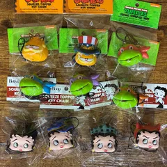 スクイーズトッパーキーチェーン GARFIELD ガーフィールド Mutant Turtles タートルズ BETTY BOOP ベティちゃん アンテナトッパー アメリカン雑貨