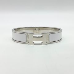 HERMES クリックH ブレスレット ホワイト シルバー - メルカリ