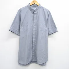 XL/古着 半袖 シャツ メンズ 90s オックスフォード 大きいサイズ ロング丈 グレー系 25jul02 中古 トップス