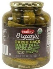 【1036g】オーガニック ピクルス 1.36kg Nalley Baby Dill Pickles ビタミン ミネラル サラダ 有機 弁当 健康 料理 美味しい 野菜 おつまみ