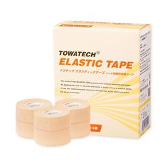 トワテック エラスティックテープ 5cm×4.5m 6巻 ハード伸縮テープ スポーツ テーピングテープ 伸縮テープ テーピング エラス 粘着伸縮布包帯 エラスチコン エラスチックバンテージ 剣道 ラグビー 50mm 1