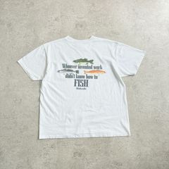 90s Columbia Fishing Fish Backprinted T-shirt コロンビア バックプリントTシャツ TEE 魚 ブラックバス トラウト レッドフィッシュ フィッシング ポケT