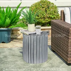 ガーデンテーブル 屋外 コーヒーテーブル グレー 酸化マグネシウム ラウンド コンパクト バルコニー ガーデニング 雑貨 ガーデン雑貨 ガーデンインテリア ガーデン インテリア 庭の装飾 お洒落 おしゃれ 8-14