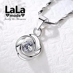 ネックレス レディース 花 フラワー モチーフ 0.6ct CZダイヤモンド AAAA キュービックジルコニア シルバー925 プラチナ ロジウムコーティング仕上げ アレルギー対応 送料無料 プレゼント 人気 シンプル 大人 華奢 アクセサリー ジュエリー