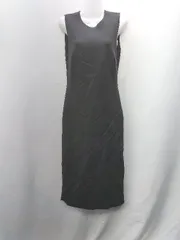 ◇ ⊂ COS コス ストレッチ素材 ノースリーブ マキシ ワンピース サイズM ブラック レディース E  【1409240051121】