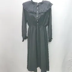 ◇ SHEENA DEL RAY シーナデルレイ 長袖 ロング丈 ワンピース サイズM ブラック レディース E  【1407020047463】