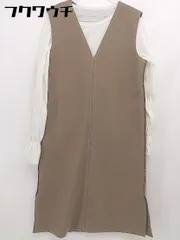 ■ DHOLIC ディーホリック 膝下丈 ワンピース カットソー アンサンブル 2点セット ブラウン レディース  【1105170001648】