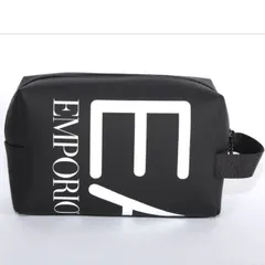 EMPORIO ARMANI エンポリオ アルマーニ 245076 3R910 95020 セカンドバッグ ブラック ホワイトロゴ ハンドバッグ クラッチバッグ ポーチ EA7 メンズ レディース ユニセックス【新品・本物】【売れ筋】