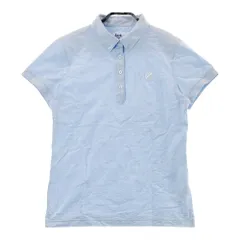 サイズ：2 JACK BUNNY ジャックバニー  半袖ポロシャツ シアサッカー ボタンダウン  ブルー系 [240101418468] ゴルフウェア レディース ストスト