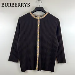 美品⭐️バーバリーズ　カーディガン　金ボタン　ホースロゴ　ノバチェック　カシミヤ混 美品⭐️バーバリーズ カーディガン 金ボタン ホースロゴ ノバ
